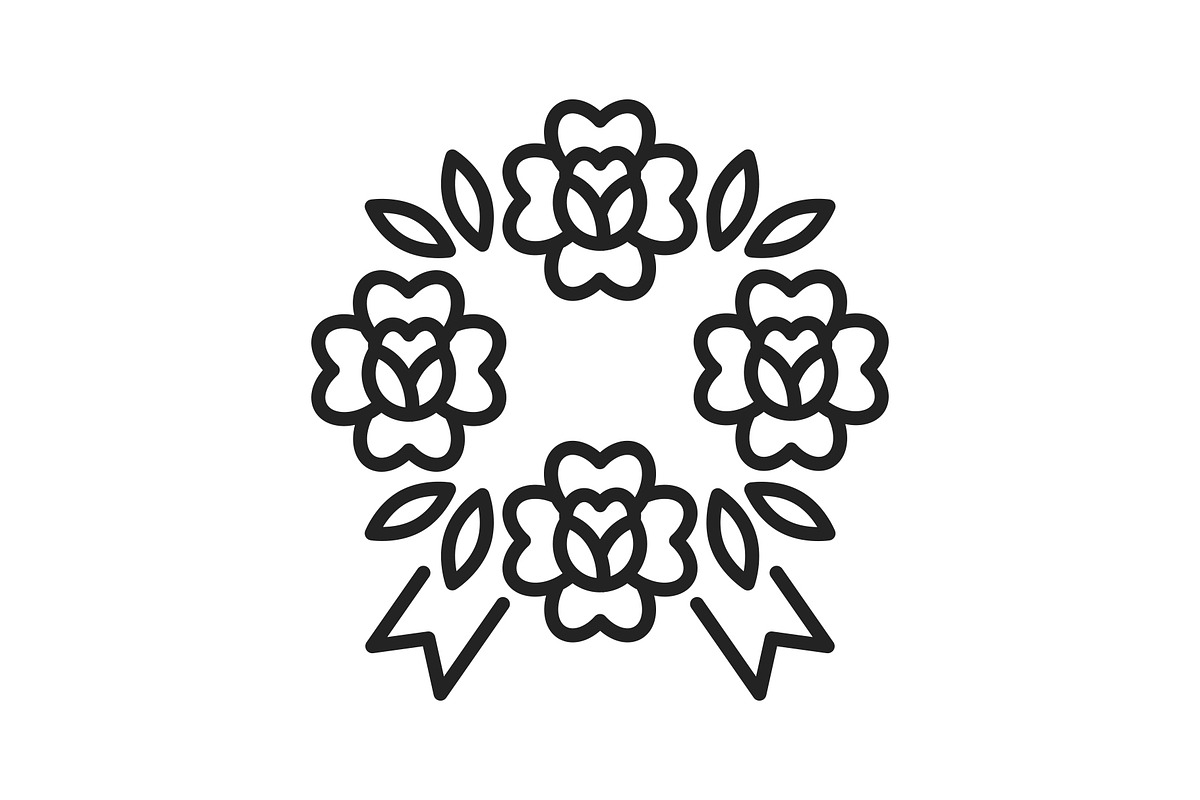 Funeral agency line icon set, an Outline Icon by ElineDesign (Photo 3 of 3)