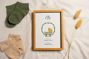 Garden Themed Birth Announcement, a Card Template by SabaIslam.Studio (Thumbnail 4 of 7)