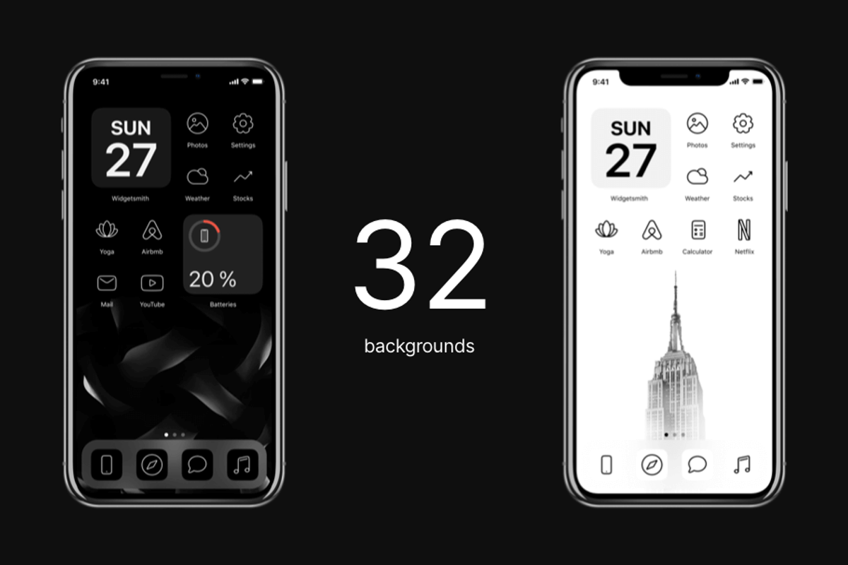 Minimalist – iOS 14 themes Sale, an Icon by Forpeople (Photo 2 of 4)
