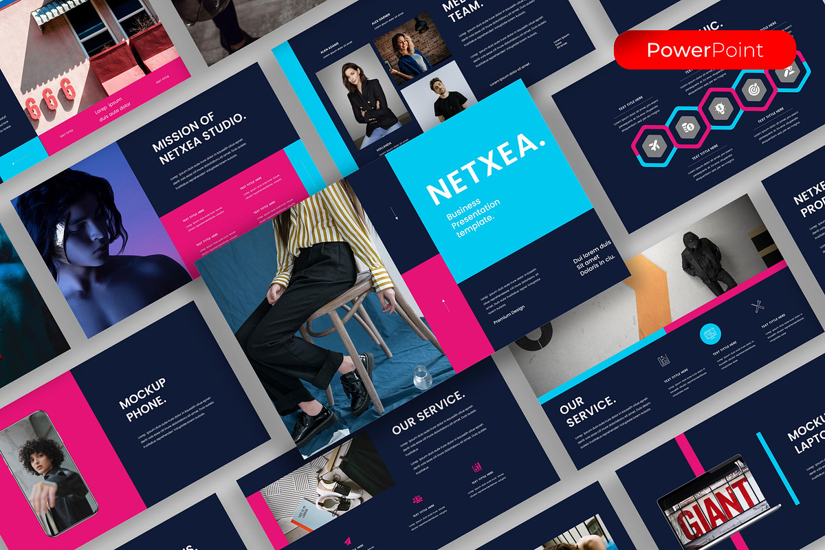 Netxea – Business PowerPoint, a Presentation Template by kreatifreya (Photo 1 of 5)