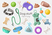 Dog items clipart + patterns, a Food Illustration by TheCuteShop (Thumbnail 1 of 5)