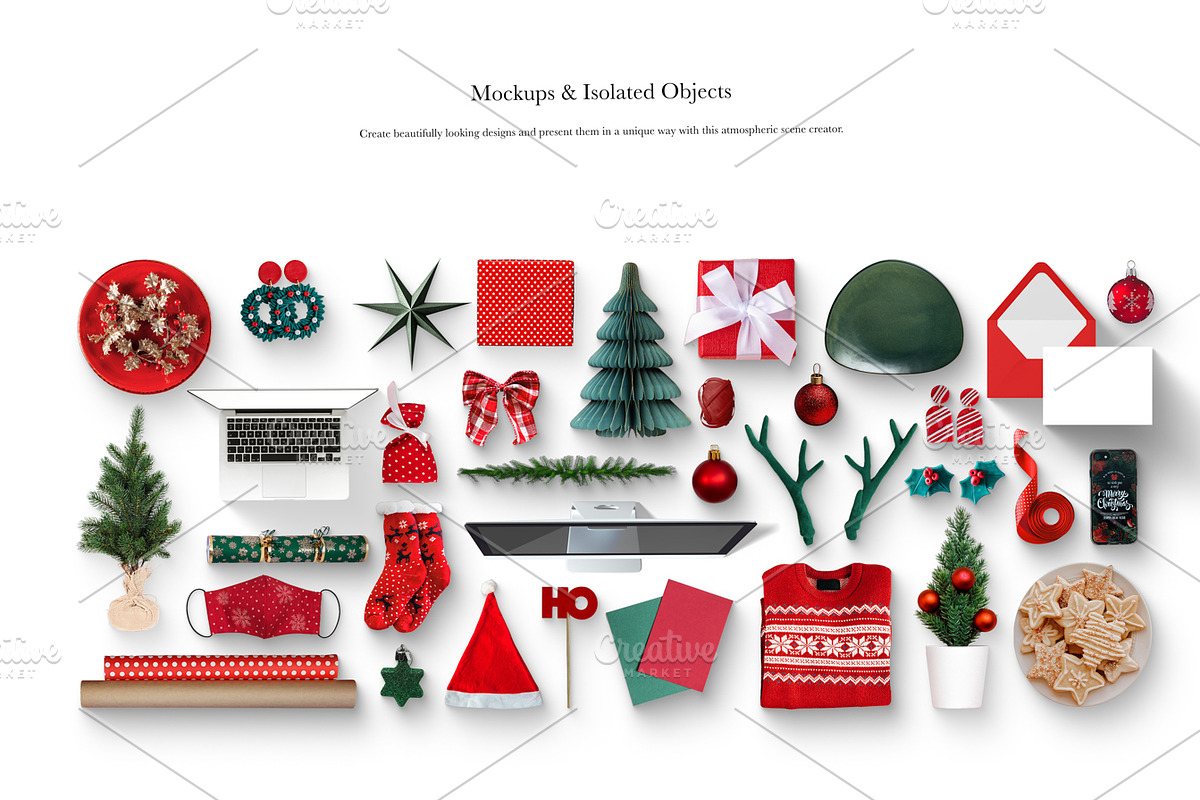 02_Traditional Christmas Scene, a Books & Magazine Mockup by Kzara Visual Concepts (Photo 3 of 7)