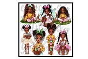 Black Girl Easter Clipart, an Illustration by CraftCrateShop (Thumbnail 4 of 5)