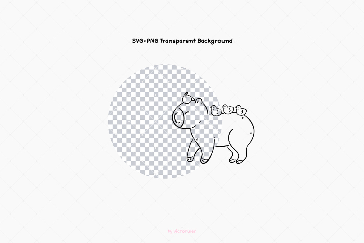 Hand Drawn Capybara Clipart Set, an Animal Illustration by Victoruler (Photo 3 of 4)
