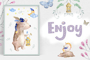 Baby Dreams Watercolor cute animals, an Animal Illustration by Ann Art Houze (Thumbnail 7 of 8)
