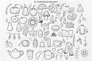 Cozy Autumn Doodles Line Art, an Object Graphic by Dervik Art Store (Thumbnail 3 of 6)