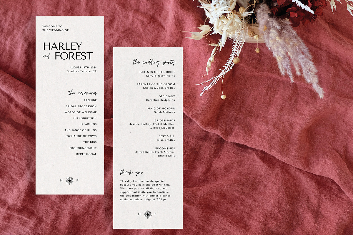Modern Boho Wedding Bundle CANVA, an Invitation Template by StudioVonBraitenberg (Photo 11 of 13)
