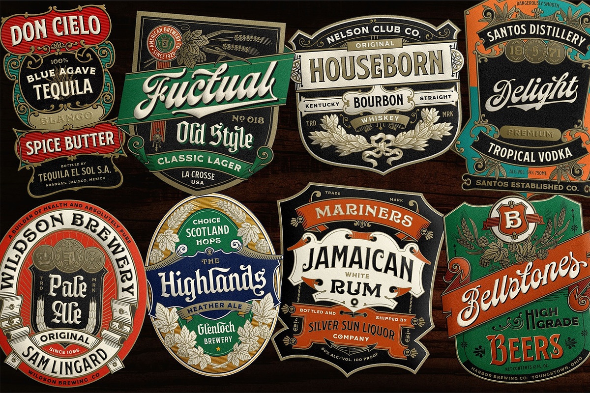NS Liquor Label Templates, a Branding & Logo Template by Novisouldado (Photo 2 of 8)