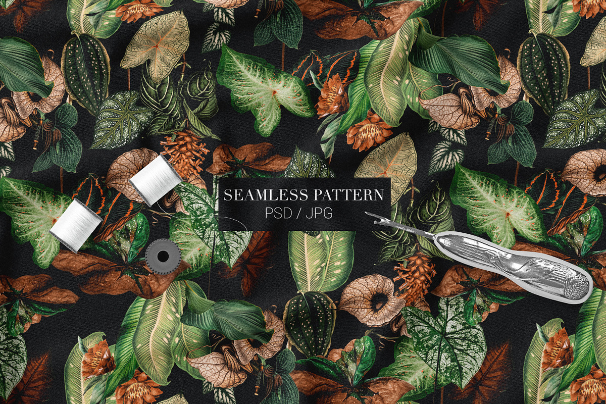 Dark Summer| Foliage Pattern, a Pattern Graphic by Luiz da Rolt Grathwohl (Photo 2 of 7)