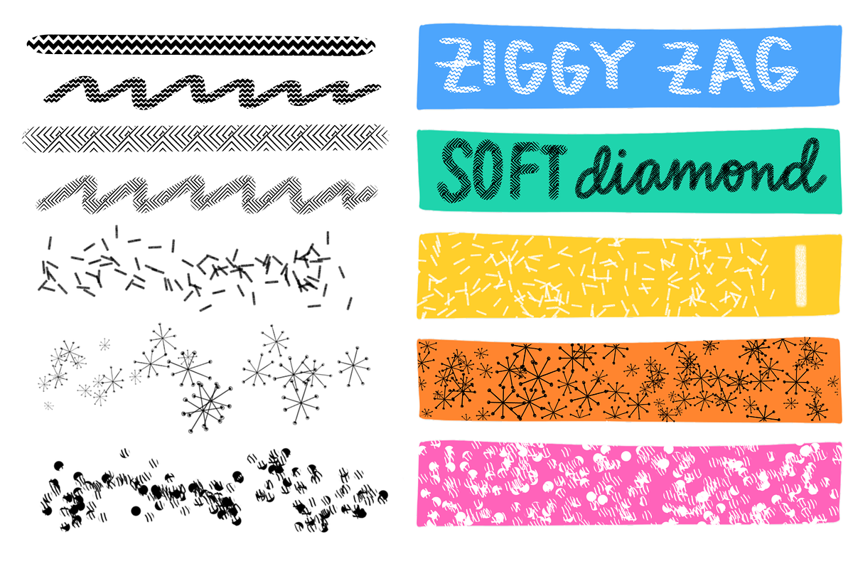 Procreate Pattern Brush Set, a Brush Add-On by Positively Present (Photo 6 of 12)