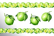 Lime citrus. Watercolor collection, a Food Illustration by Daria Ustiugova (Thumbnail 19 of 21)