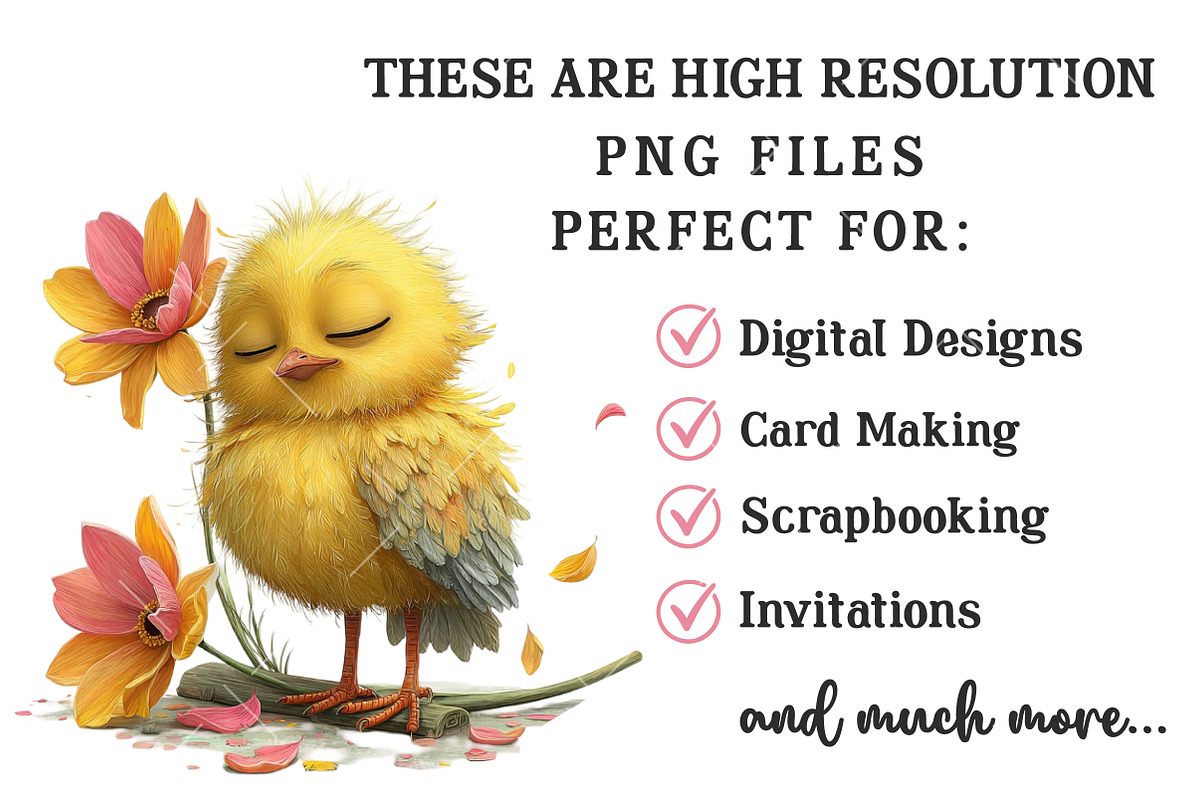 Whimsical Easter Chick Clipart, an Illustration by OK Design (Photo 5 of 6)