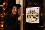 Thankful Turkey Door Sign SVG, a Work Illustration by Digital Artistic99 (Thumbnail 3 of 4)