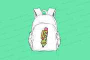 Cute Kawaii School Pens Supplies, an Education Illustration by Palau (Thumbnail 2 of 12)