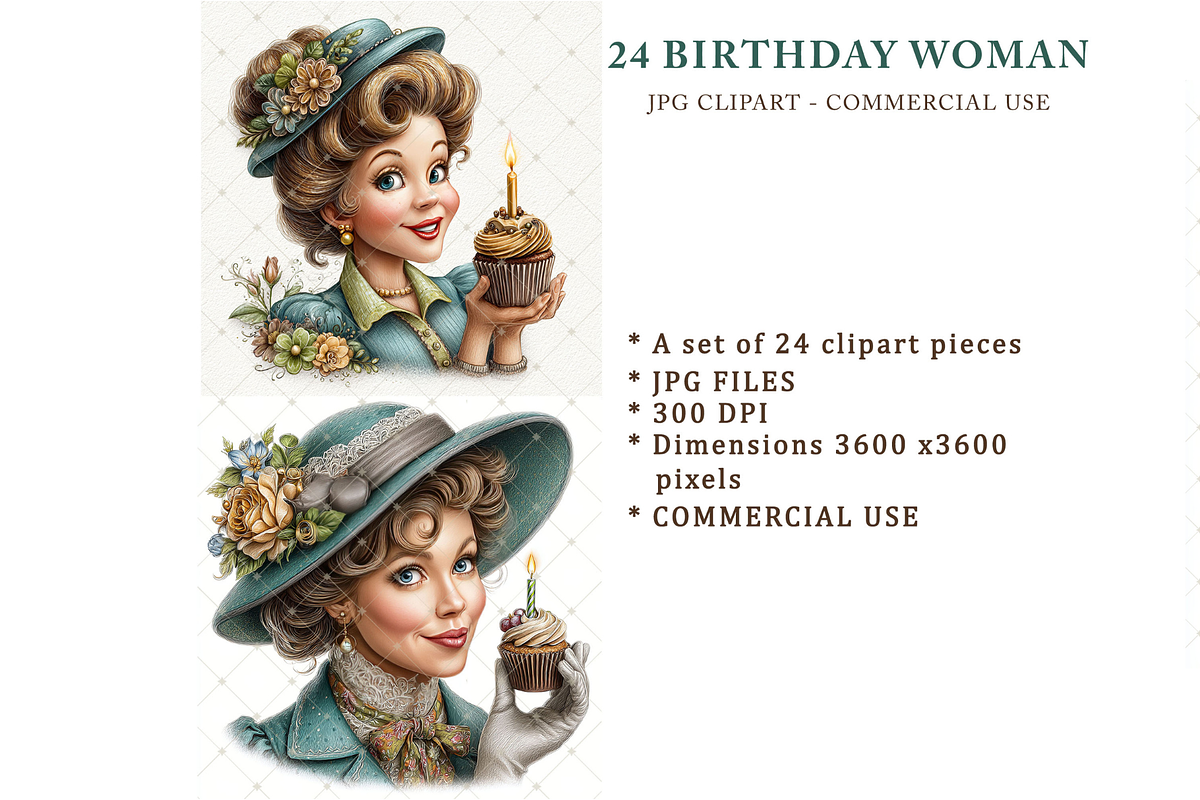 Woman Birthday Cupcake JPG, a Person Illustration by Memories By Lea (Photo 2 of 17)