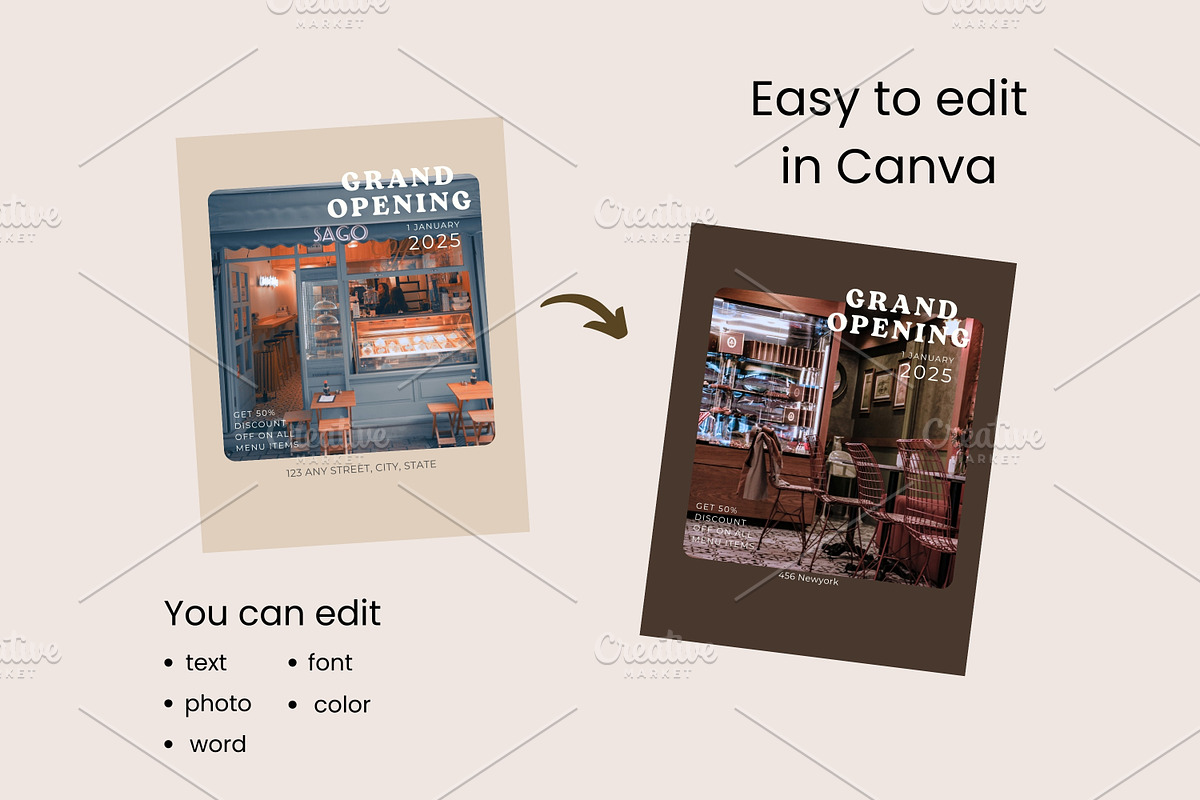 Coffee Instagram Template, a Social Media Template by ZoloDesignHub (Photo 5 of 7)