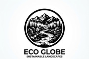 60 Eco Globe Landscape Silhouette, a Technology Illustration by Amazin_art (Thumbnail 25 of 29)