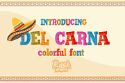 Del Carna – Colorful Fiesta Font, a Handwritten Font by Rashdrawn (Thumbnail 1 of 5)