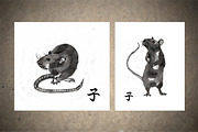 Rats Sumi-e, an Animal Illustration by StabuLaRasa illustration (Thumbnail 5 of 18)