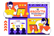 10 Online Gaming Esports Arena, a Sport Illustration by denayunebgt (Thumbnail 1 of 4)