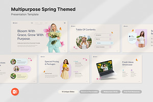 Multipurpose Spring Themed PPT, a Presentation Template by Antstheme