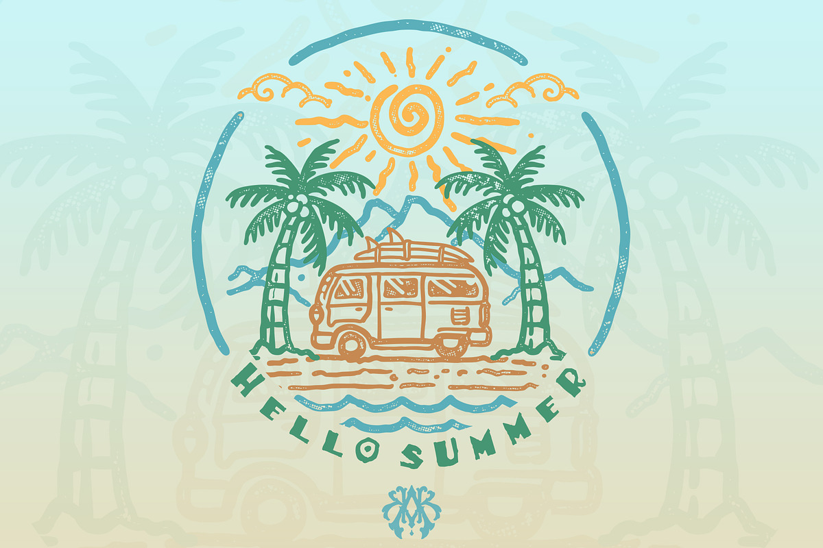 Summer Holiday Trip, a Seasonal Illustration by Krizvector Artwork Shop (Photo 1 of 3)