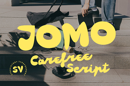 JOMO Carefree Detox Vibe Script, a Script Font by Struvictory.art