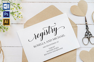 Registry Cards Editable SHR458