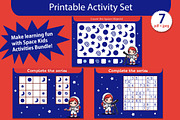 Outer Space Learning Games for Kids, a Stationery Template by L- design studio (Thumbnail 2 of 4)