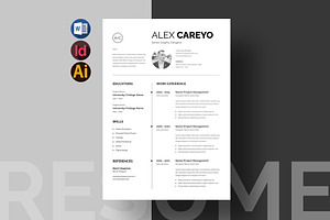 Resume/CV | Word, a Resume Template by Pixelpick