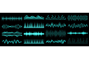 HUD equalizer sound waves, an Illustration by Vector Tradition