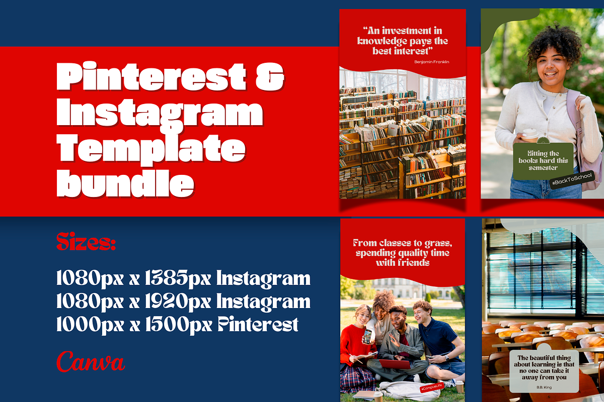 Instagram & Pinterest Canva Template, a Social Media Template by PaolaroiDesign (Photo 5 of 8)