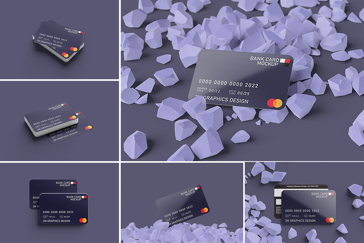 Credit Cards Mockups, an Advertising Mockup by 2M GRAPHICS DESIGN (Photo 1 of 7)