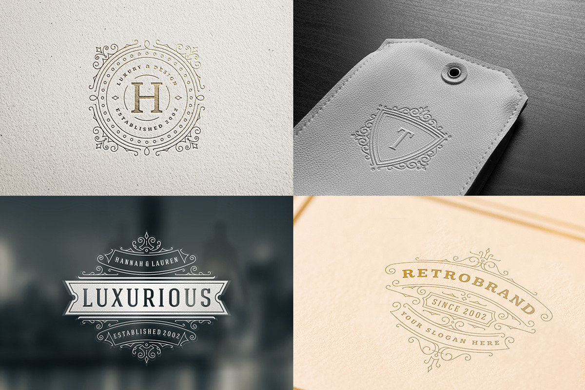 250 ornaments logos & monograms, a Branding & Logo Template by Vasya Kobelev (Photo 12 of 23)
