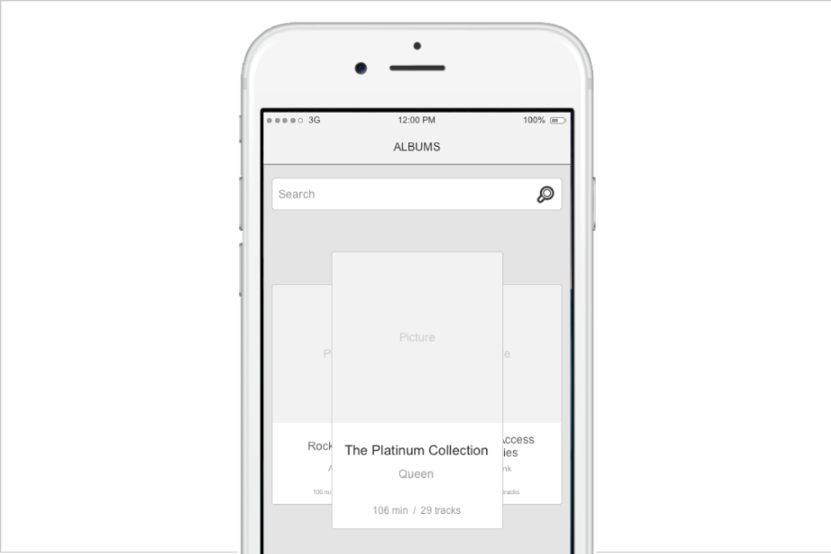 Axure widget library / iPhone 6 preview 2