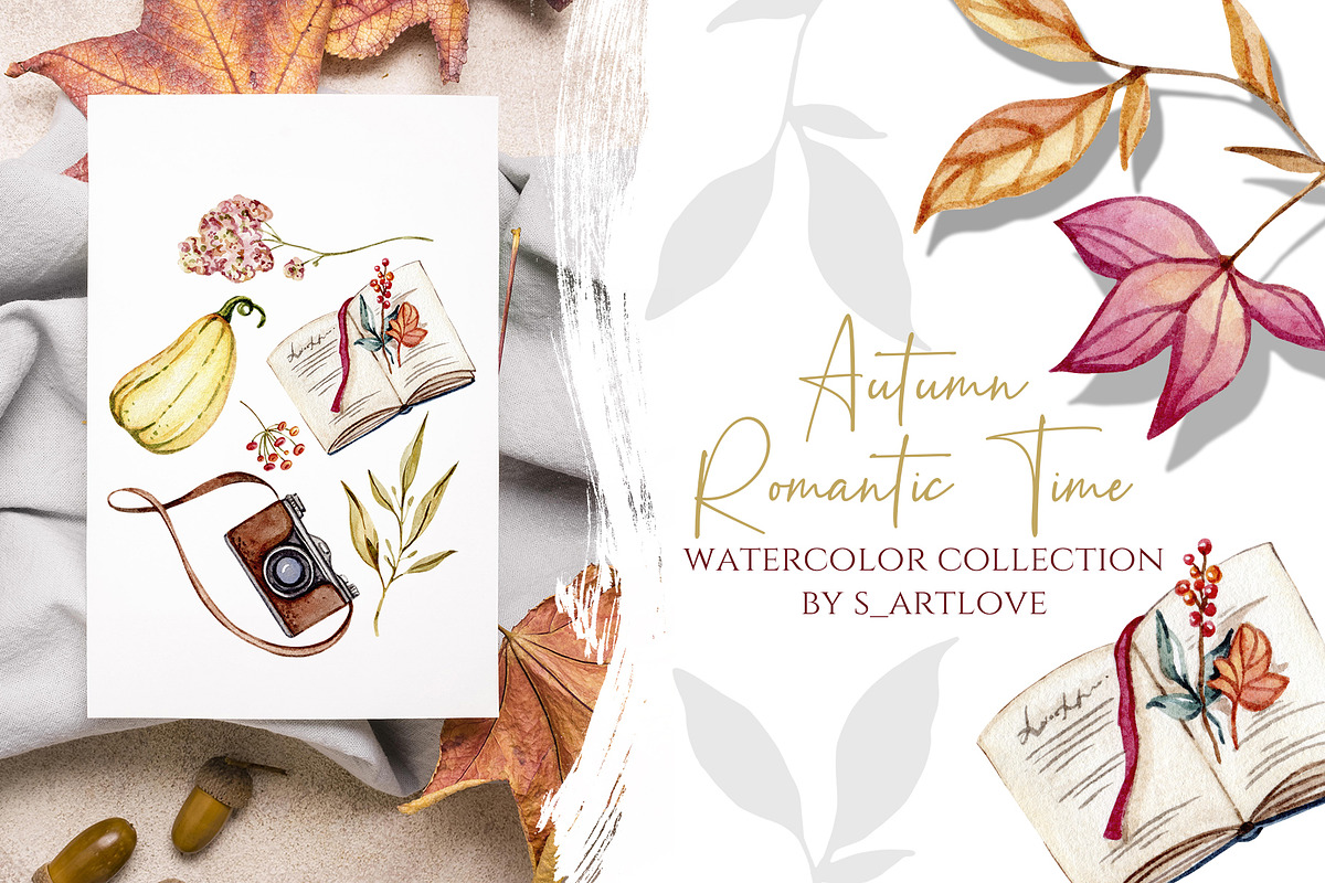 Autumn Romantic Collection, a Decorative Illustration by S_ARTLOVE (Photo 8 of 9)