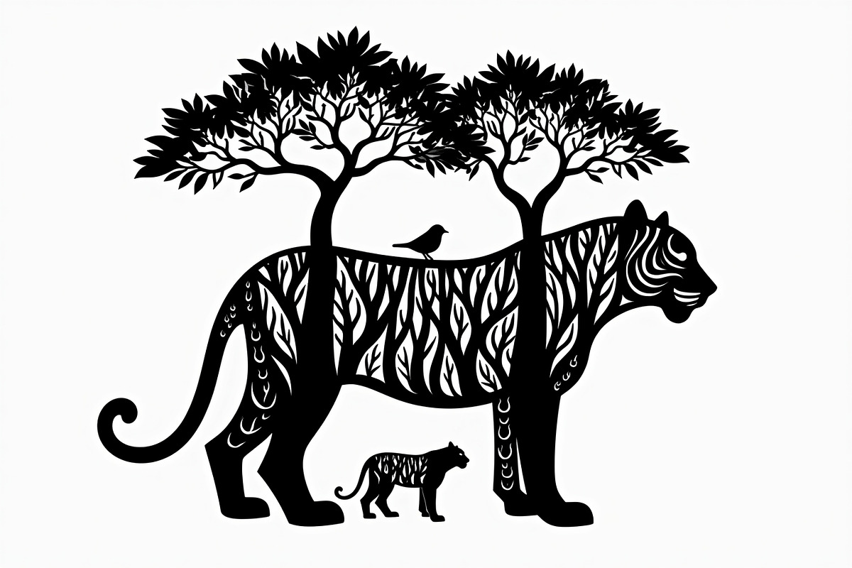 Beautiful Cheetah Silhouette Vector, an Illustration by Amazin_art (Photo 6 of 21)