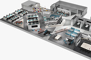 Full Office Interior 26, an Architecture 3D Model by Giimann (Thumbnail 1 of 23)