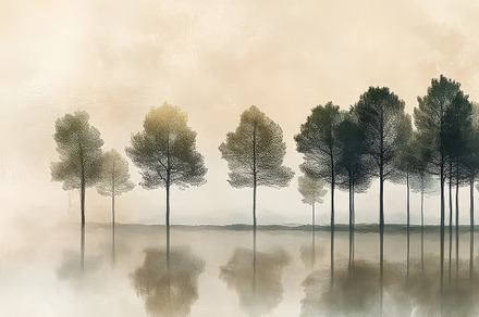Ethereal illustrations of trees, a Decorative Illustration by Virgo Studio