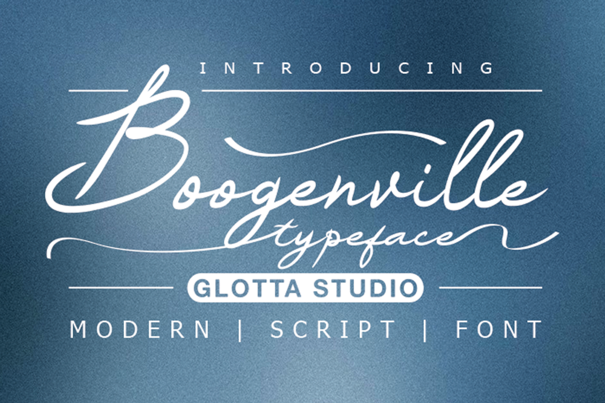 Boogenville #02, a Script Font by GlottaTypeface (Photo 1 of 8)