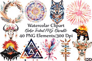 Boho Tribal PNG Set, an Illustration by DreamCafeArt (Thumbnail 1 of 7)