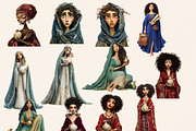 NEW TESTAMENT WOMEN CLIPART PACK, a Person Illustration by Daring Digies (Thumbnail 5 of 10)