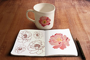 30% OFF - Peonies and succulents., a Decorative Illustration by Funny-sunny (Thumbnail 8 of 12)