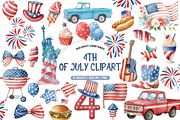 4th Of July Clipart Bundle, a Seasonal Illustration by TatiMockup (Thumbnail 1 of 6)