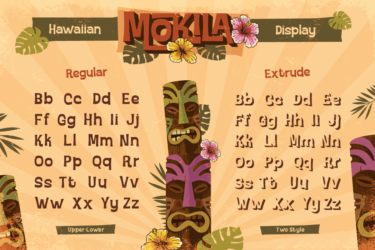 Mokila - Hawaiian Display Typeface, a Sans Serif Font by Burntilldead (Photo 6 of 12)