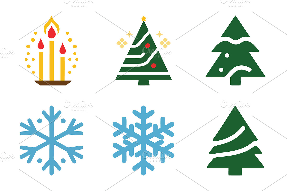 Holiday Festive Icon Set, a Branding & Logo Template by Vectorium Studio