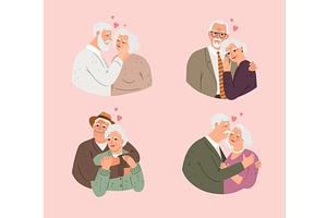 Portraits of couples with gray hair, a Person Illustration by Stock-Smart-Start