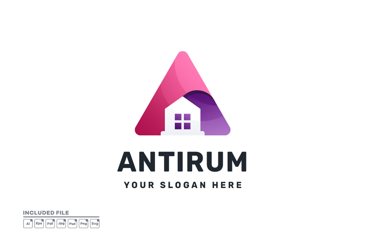 Abstract Letter A with Home Logo, a Branding & Logo Template by yuanesei