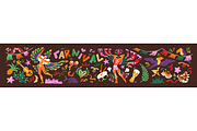 Carnival of Brazil set + backgrounds, a Decorative Illustration by PaperTrident (Thumbnail 2 of 6)