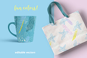 Botanical splash patterns, a Pattern Graphic by ItsDianaDesign (Thumbnail 3 of 5)